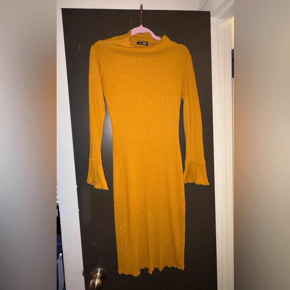 Mustard Long Sleeve Dress
